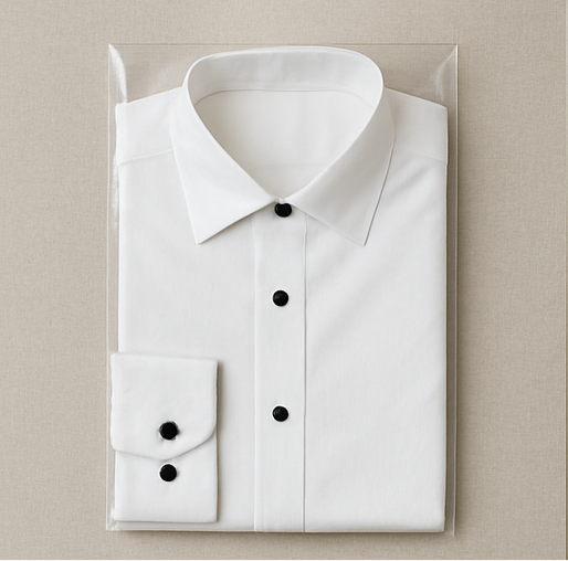 Classic White Cotton Shirt with Black Buttons