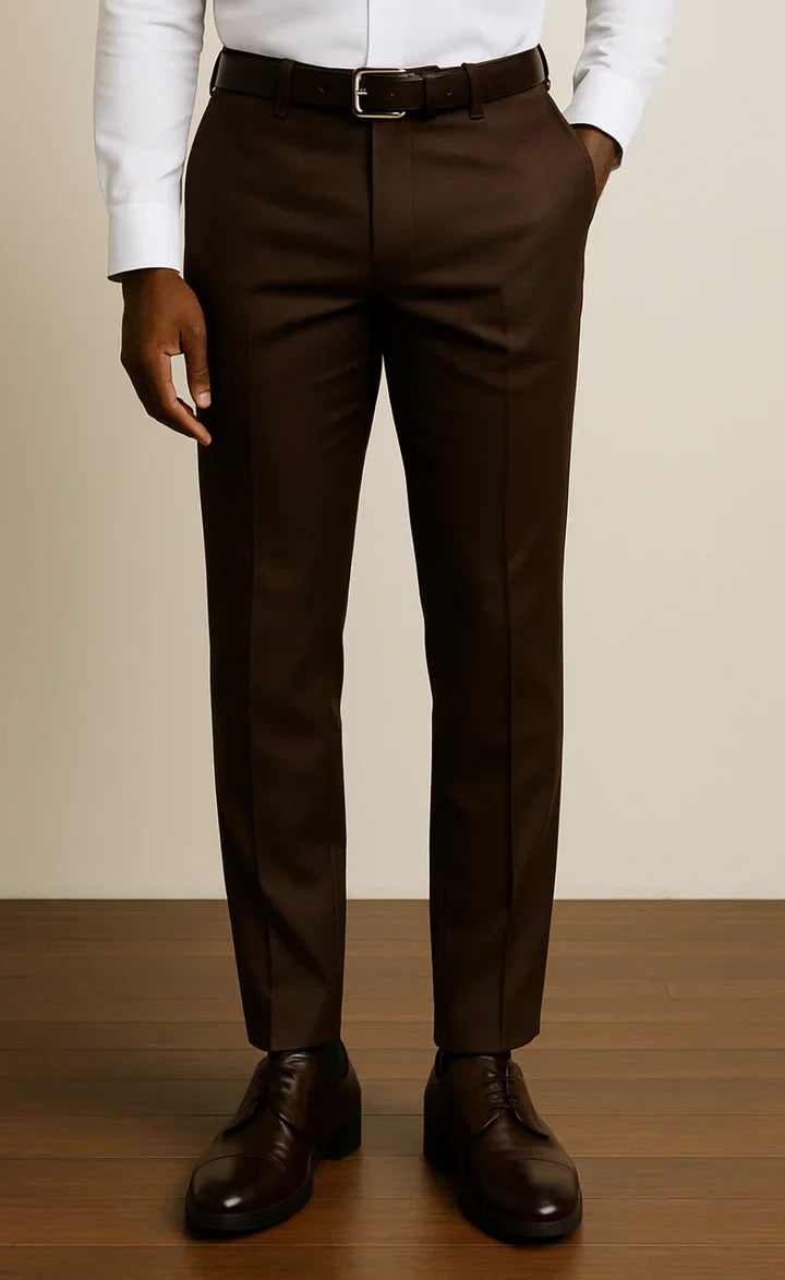 “Coffee Brown 2-Piece Suit – Effortless Modern Elegance”