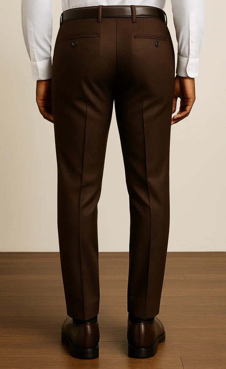 “Coffee Brown 2-Piece Suit – Effortless Modern Elegance”