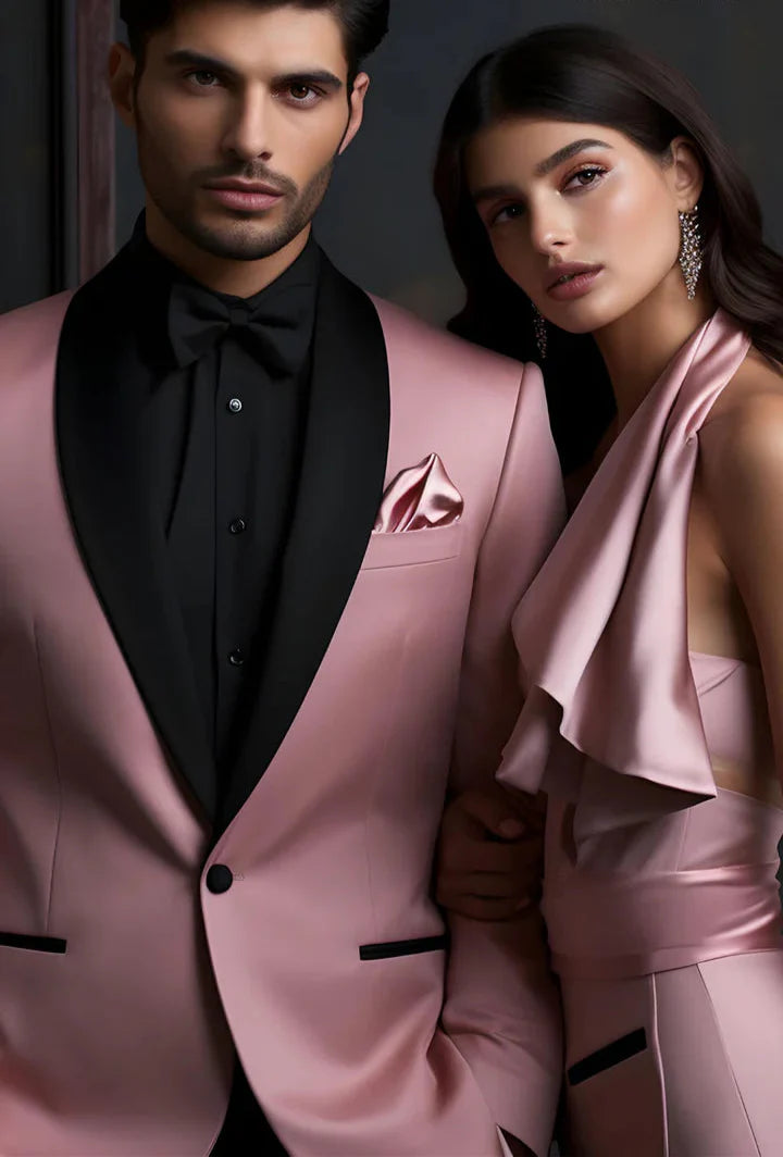 “Dusty Rose 2-Piece Suit – Effortless Modern Elegance”