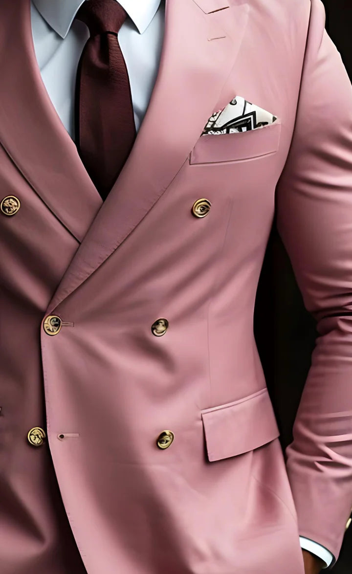 Dusty Pink-Double Breasted Suit/Tailored Fit