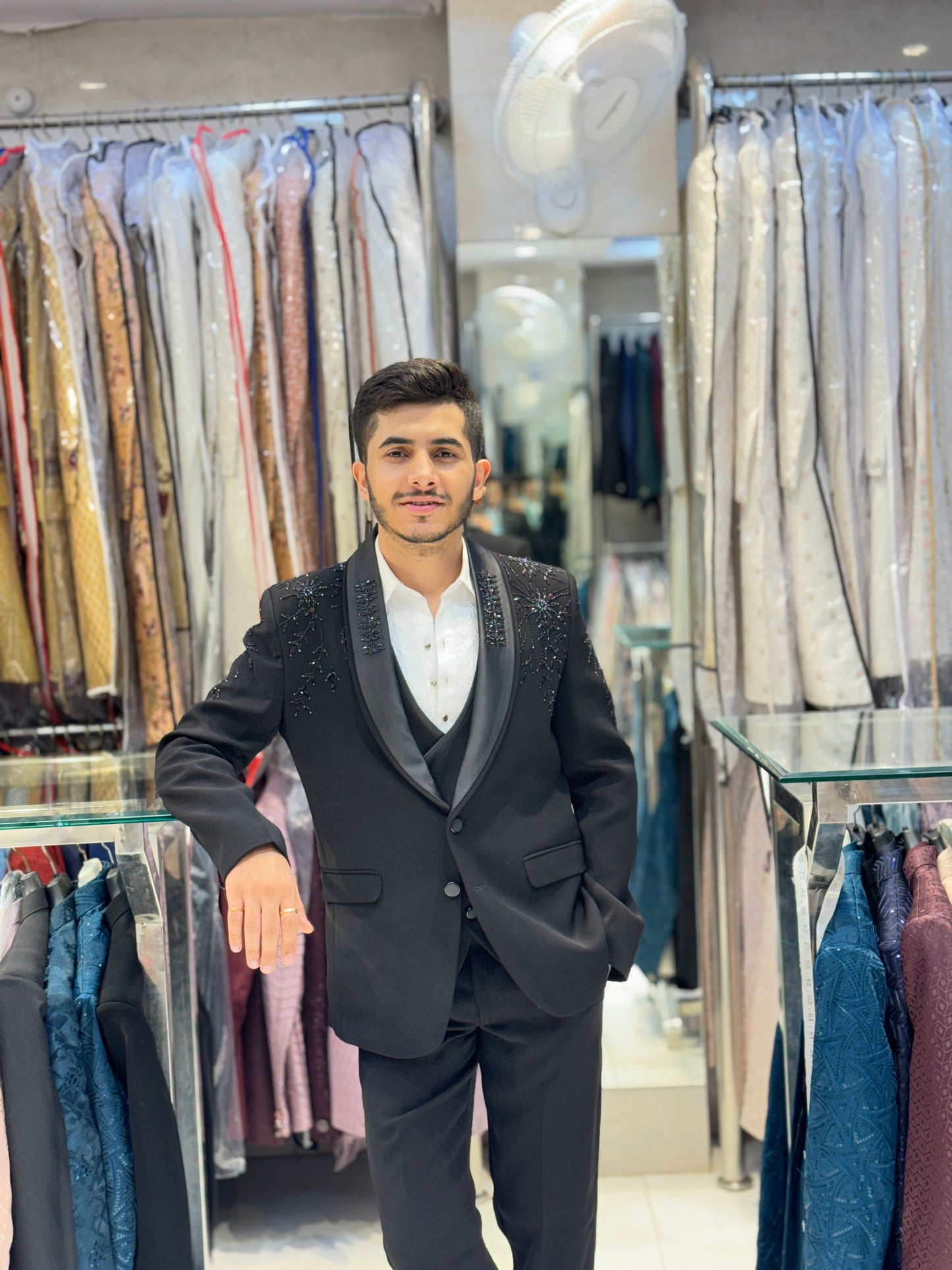 Handcrafted Embroidery 3ps Suit with Manwork Detailing – Premium Italian Fabric & Impeccable Finish
