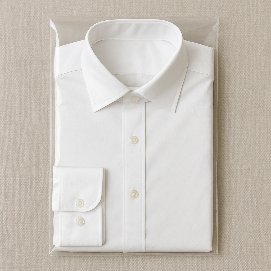 Classic White Cotton Shirt with White Buttons