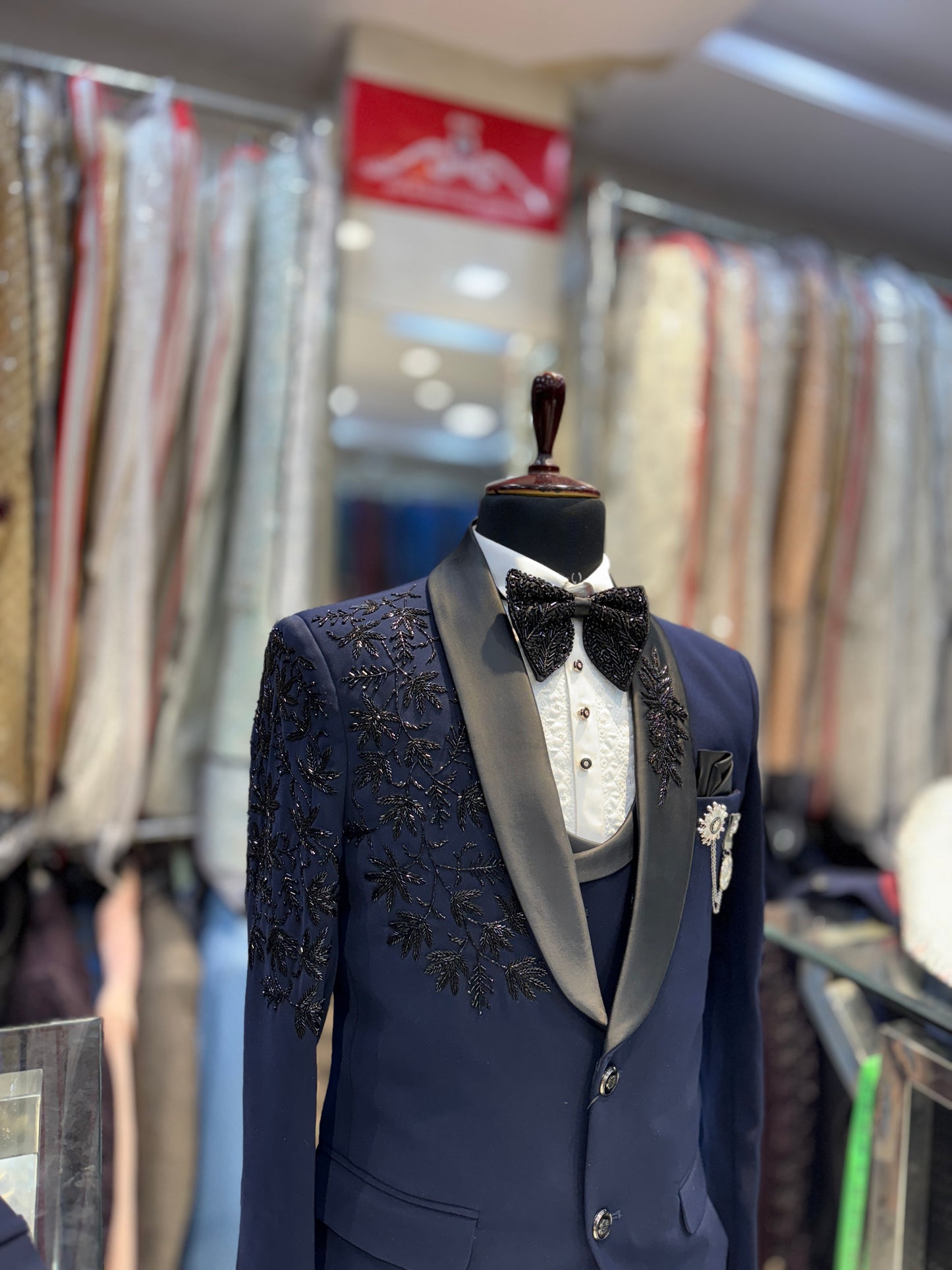 Handcrafted Embroidery 3Ps Suit with Manwork Detailing – Premium Italian Fabric & Impeccable Finish