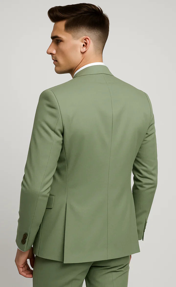 Elegant Sage green 3-Piece Suit/Tailored Fit