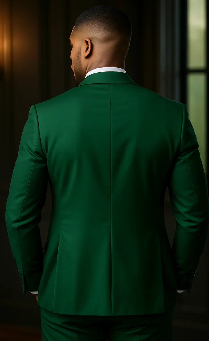 Elegant Green 3-Piece Suit/Tailored Fit