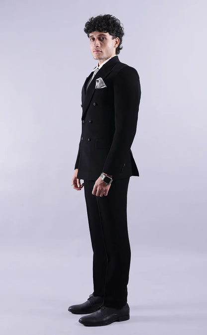 Black Double Breasted suit – Effortless Modern Elegance”