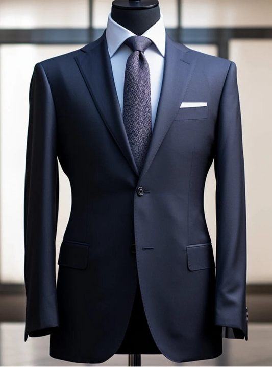 Luxury Italian Fabric 2-Piece Suit for Men |Ocean Blue| Wedding, Party Wear; Formal Wear