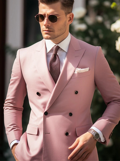 The Double Breasted Suit for Men |Powder Lavender | Wedding, Party wear; Formal Wear
