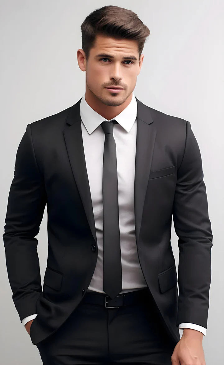 “Noble Black-2-Piece Suit– Effortless Modern Elegance”