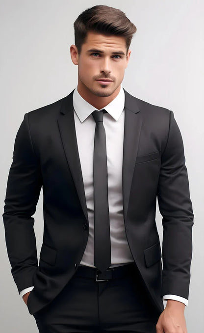 “Noble Black-2-Piece Suit– Effortless Modern Elegance”