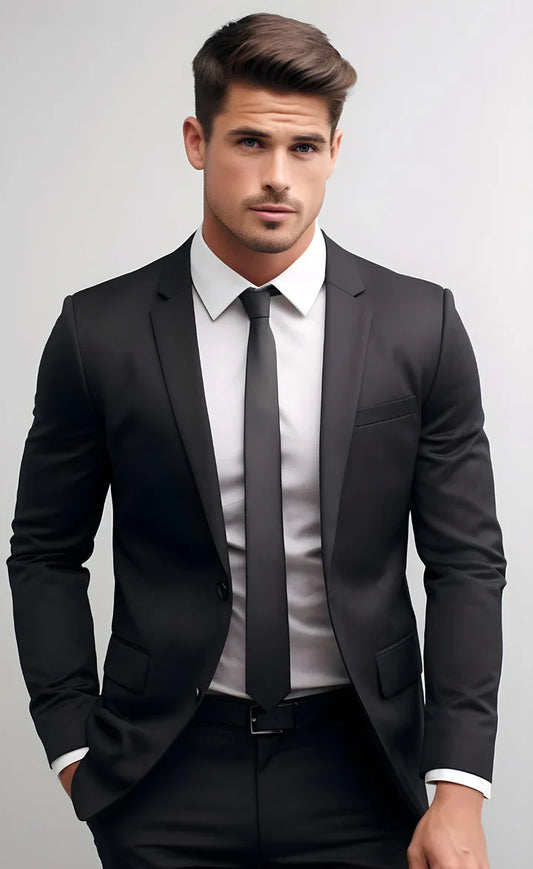 “Noble Black-2-Piece Suit– Effortless Modern Elegance”