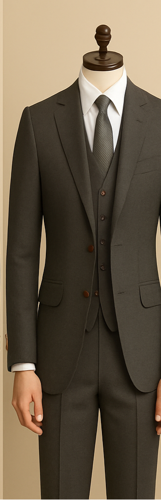 Black-Linen 3-Piece Suit – Elegant Comfort in Every Thread