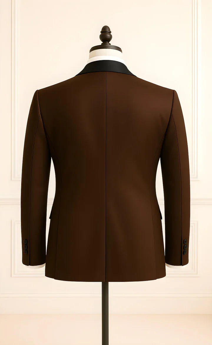 Elegant Chocklate Brown 3-Piece Suit/Tailored Fit