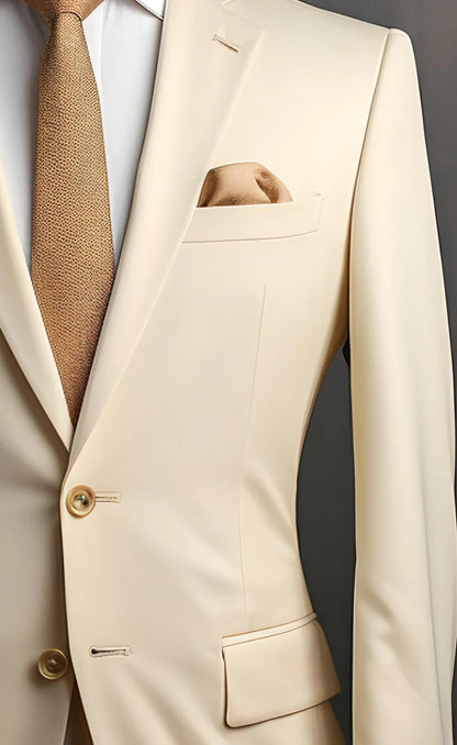 “Elegant Ivory 2_Piece Suit – Effortless Modern Elegance”