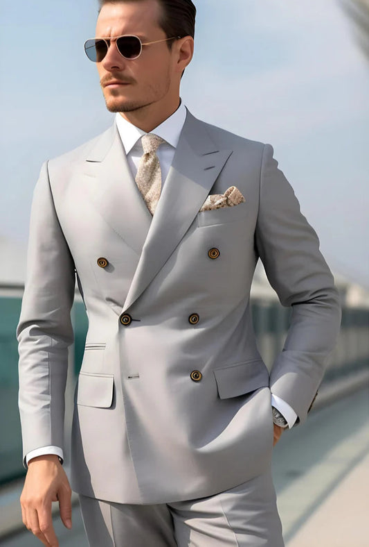 “Steel Grey Suit – Effortless Modern Elegance”