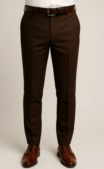 Elegant Dark Brown 3-Piece Suit/Tailored Fit