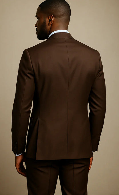 “Coffee Brown 2-Piece Suit – Effortless Modern Elegance”