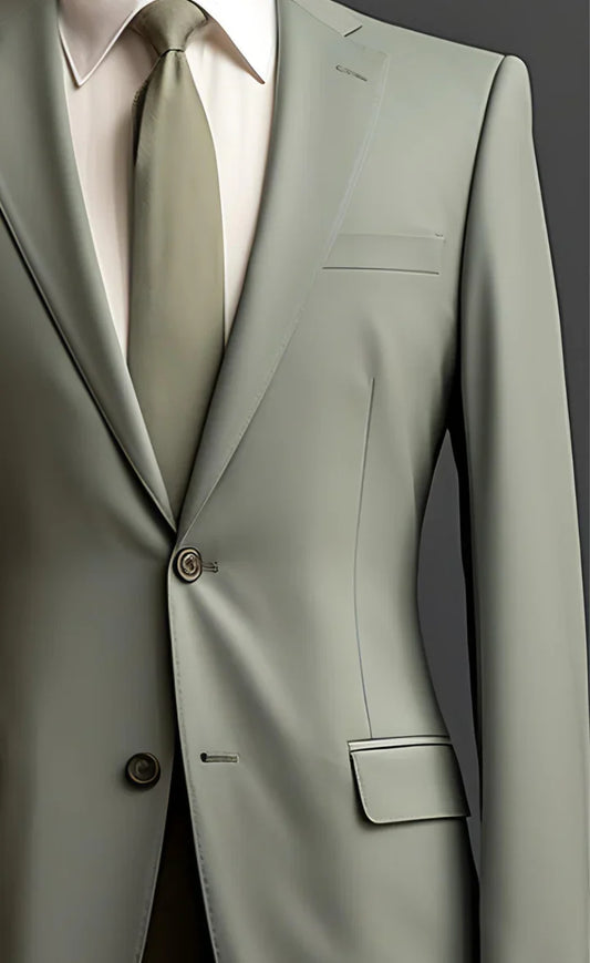 “Ashy Green 2-Piece Suit – Effortless Modern Elegance”