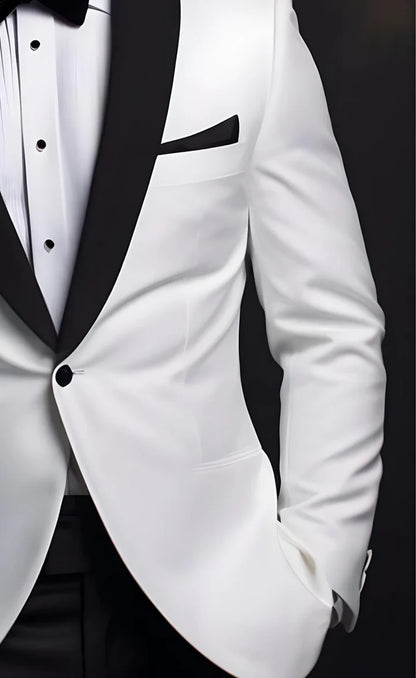 White 2-Piece Tux Suit – Effortless Modern Elegance”