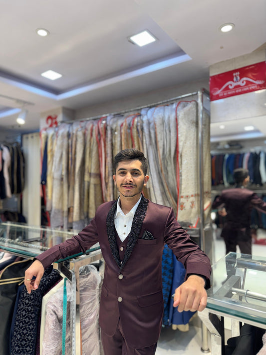 Handcrafted Embroidery 3ps Suit with Manwork Detailing – Premium Italian Fabric & Impeccable Finish