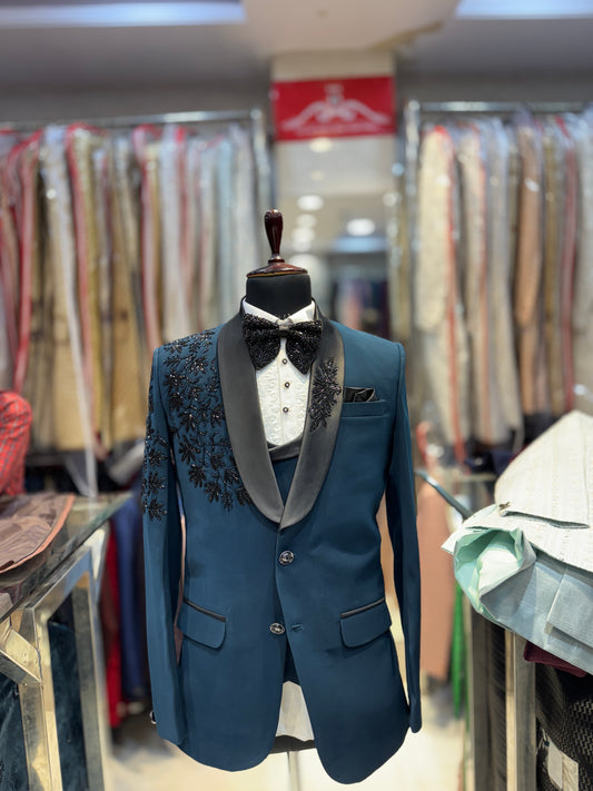 Handcrafted Embroidery 3ps Suit with Manwork Detailing – Premium Italian Fabric & Impeccable Finish