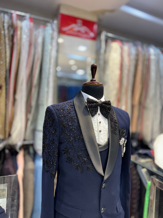 Handcrafted Embroidery 3Ps Suit with Manwork Detailing – Premium Italian Fabric & Impeccable Finish