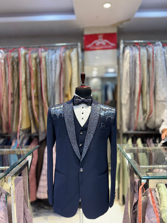 Handcrafted Embroidery 3Ps Suit with Manwork Detailing – Premium Italian Fabric & Impeccable Finish