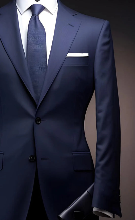 Dark Blue 2-Piece Suit – Effortless Modern Elegance”