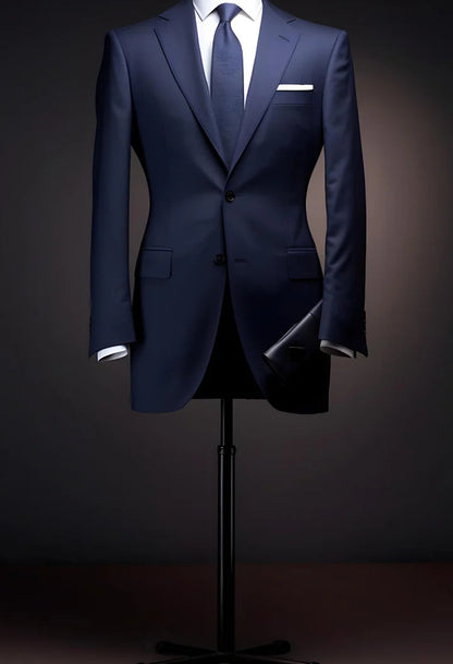 Dark Blue 2-Piece Suit – Effortless Modern Elegance”