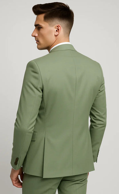 Elegant Sage green 3-Piece Suit/Tailored Fit
