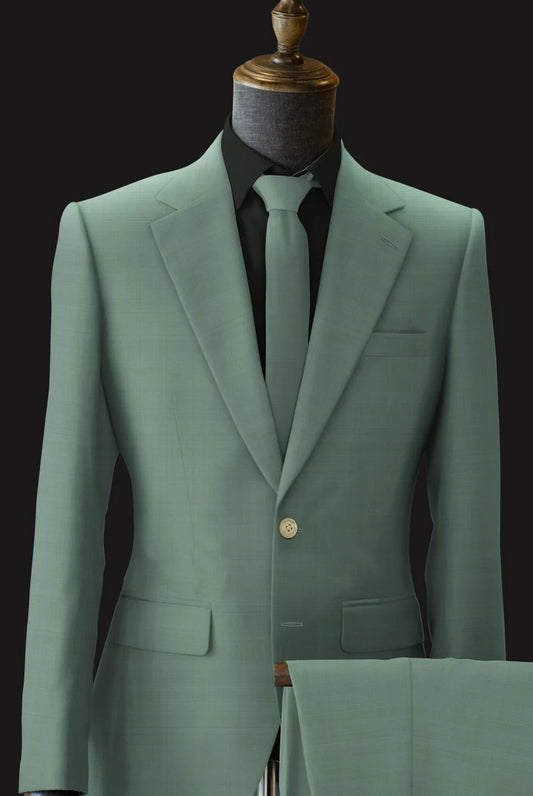 The Luxury Italian Fabric 2-PieceSuit for Men |Sage Green | Wedding, Partywear; Formal Wear