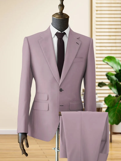 The Luxury Italian Fabric 2-PieceSuit for Men |Real Lavender | Wedding, Party wear; Formal Wear