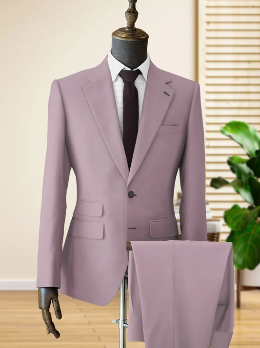 The Luxury Italian Fabric 2-PieceSuit for Men |Real Lavender | Wedding, Party wear; Formal Wear