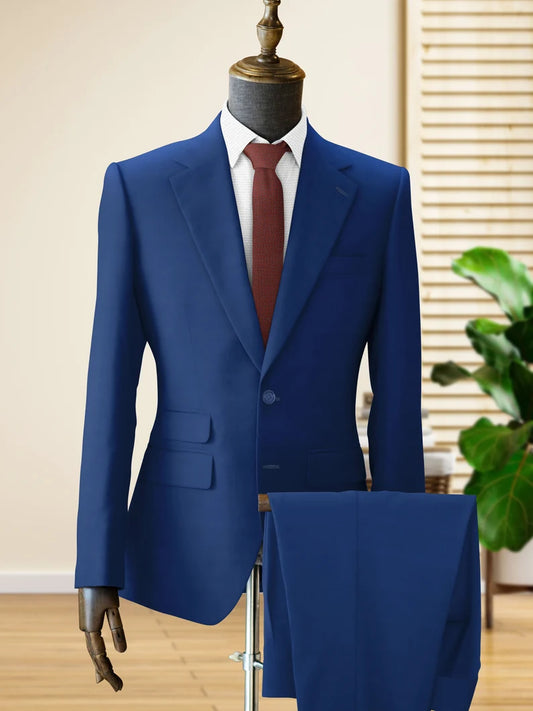 Luxury Italian Fabric 2-PieceSuit for Men |MidNight Blue| Wedding, Party wear; Formal Wear